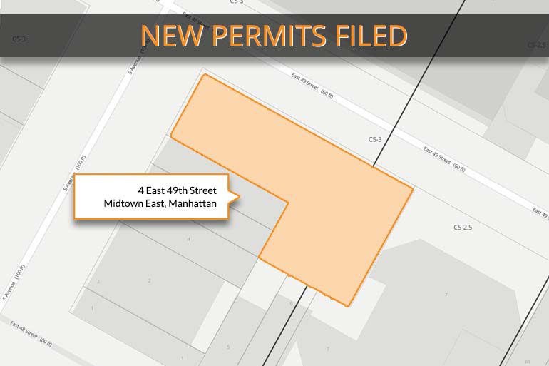Land Map of 4 East 49th Street