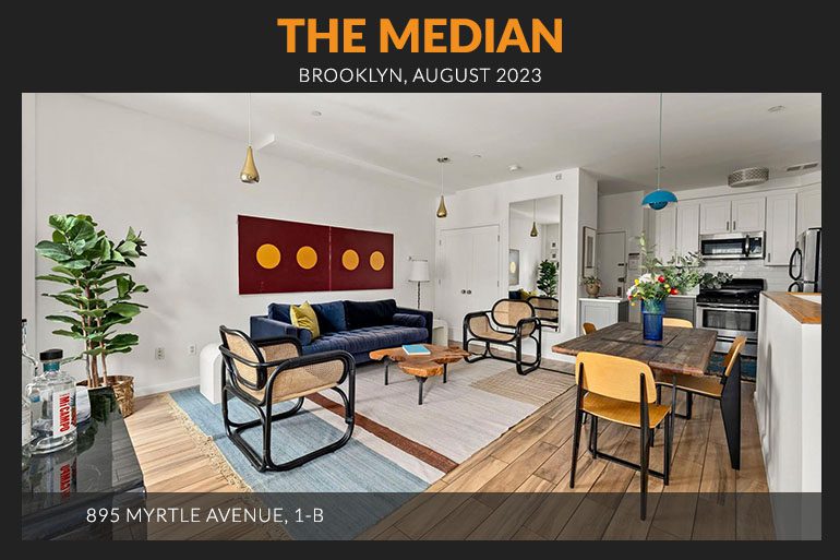 The Median Living Room at 895 Myrtle Avenue, Brooklyn