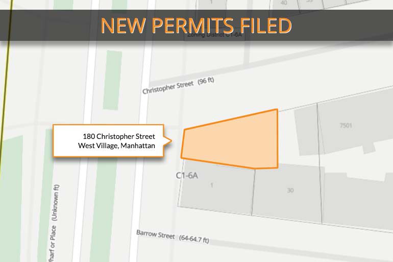 Tax Map of 180 Christopher Street, NYC